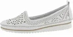 Andrea Conti Damen Slipper Leder florale Cutouts Keilabsatz mit Streifen...