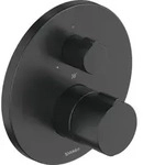 Brausethermostat C.1 f UPBrauseTh. m Abstellventil rd sw matt schwarz matt rund...