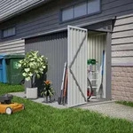 Metall Ger&auml;teschuppen Ger&auml;tehaus mit Fundament mit Pultdach Wand...