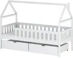 MIRJAN24 Kinderbett mit schubladen Domi, Hausbett, Lattenrost Flex aus