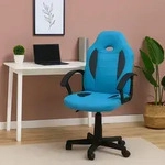 Schreibtischstuhl Junior h&ouml;henverstellbar ergonomischer Drehstuhl Hellblau -