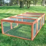 zooprinz Auslaufgehege Rabbit Run | Braun | 100x48x181cm (BxHxT) | Wetterfest 