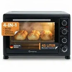 Sommertal Minibackofen 45L mit Drehspie&szlig; & Umluft, 2000W, H&auml;hnchengrill,...