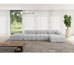 ALTDECOR Modulares Sofa Ecksofa in L-Form - Lizur-L2 - 380x160x70 cm Hellgrau...