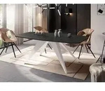 Ausziehbarer Esstisch im Loft-Stil - Industrieller Tisch in Schwarzer...
