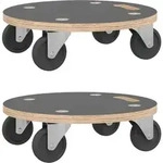 vidaXL Transportroller 2 Stk. Rund &Oslash;38x11,5 cm 250 kg