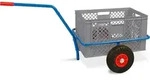 Handwagen mit Kunststoffkorb 600 x 400 x 320 mm / 63 Liter, grau, Tragkraft 200...