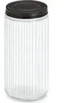 ZELLER 19663 Vorratsglas 950 ml mit Metalldeckel, Glas/Metall, ca. &Oslash; 9,3 x 19,5 cm -