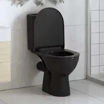 vidaXL Toilettensitz mit Absenkautomatik und Quick-Release Schwarz - Schwarz