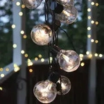 LED Partylichterkette - 16x 2 warmwei&szlig;e LED - L: 4,5m - outdoor - schwarzes Kabel -