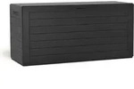 Kreher Kissenbox "Woodebox" in Anthrazit 280 Liter - Schwarz