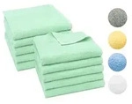 10er Set Handtuch, 100% Baumwolle, 50x100 cm, mint - T&uuml;rkis