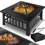 KESSER&reg; Feuerstelle Feuerschale 82x82x50cm mit Grillrost, 3in1 Fire Pit, inkl.