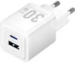Vention 30W - Ladeger&auml;t mit GaN-Technologie 1x USB-A 1x USB-C (wei&szlig;) - Wei&szlig;