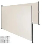 tectake&reg; Doppel-Seitenmarkise 200 x 600 cm ausziehbar, mit Aufrollmechanismus -