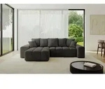 ALTDECOR Ecksofa mit Schlaffunktion und Bettkasten ENIL-L 297x189x68 cm Schwarz...