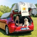WALSER Schattennetz Auto 4x6 m, Alu Sonnenschutz Auto (bis zu 20&deg; C k&uuml;hler) f&uuml;r