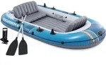 INTEX 66324NP Schlauchboot Excursion 4 Set mit Paddel Luftpumpe 500kg...