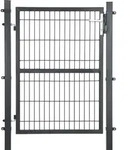 SONGMICS Gartentor mit Schloss, T&uuml;rklinke, Schl&uuml;ssel, 106 x 125 cm (L x H),...