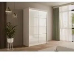 ALTDECOR Kleiderschrank mit Lacobel-Schiebet&uuml;ren, kugelgelagerte...