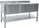 Saro Sp&uuml;ltisch 2 Becken, Rechts - B 1600 X T 600 Mm