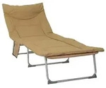 vidaXL Klappbare Sonnenliege mit Kissen Beige - Beige