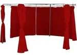 6er-Set Seitenteile f&uuml;r Pavillon &Oslash; 3,5m rund Farbe w&auml;hlbar Polyester - Rot