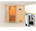 Karibu Sauna Innensauna Jella Eckeinstieg Ofen 3,6 kW -Ofen externe Strg. easy
