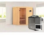 Sauna Taurin : Klare Ganzglast&uuml;r : ohne Dachkranz : 9 kW Ofen + Steuerger&auml;t Easy 