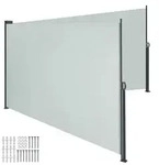 tectake&reg; Doppel-Seitenmarkise 200 x 600 cm ausziehbar, mit Aufrollmechanismus...