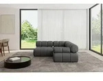 ALTDECOR Modulares Sofa Ecksofa in L-Form - Mende-L1 - 190x190x70 cm Dunkelgrau