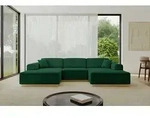 ALTDECOR Ecksofa in U-Form IREA-U1-v2 301x165x80 cm Gr&uuml;n Corner Sofa Bett...