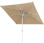 paramondo interpara Sonnenschirm Quadratisch, 3 x 3 m, creme / Gestell, wei&szlig;