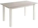 ARTON 140 cm ausziehbarer Tisch Kaschmir, Beinfarbe &ndash; Wei&szlig; - Wei&szlig;