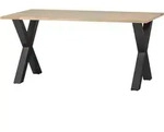 WOOOD Tablo Esstisch aus Eichenholz, X-Tischbein, Braun, 160 x 90 cm -...