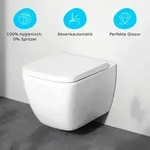 AM.PM H&auml;nge-WC Wand Toilette Sp&uuml;lrandlose Toilette Wand-WC inkl.abnehmbaren...
