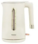 Wasserkocher 1,7 L Edelstahl 304 Creme 1800 W, Abschaltautomatik, 360&deg; drehbar -