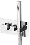 Sapho LATUS Thermostat-Duscharmatur inkl. Handbrause, 2/3 Wege, Chrom - Silber