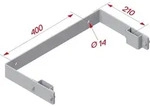 Hymer Wandhalter U-Form Stahl verzinkt L&auml;nge 400mm