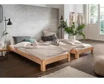 Stapelbett 90x200cm 'Dubi' Buche massiv natur ge&ouml;lt