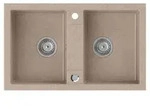 Sapho Doppel-Granitsp&uuml;le, 78x48cm, beige - Beige