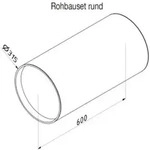 Zehnder Wandeinbaurohr rund 600 mm f&uuml;r ComfoSpot 50