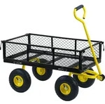Zelsius Bollerwagen, 350 kg Tragkraft, 75 Liter, Schwarz/Gelb, Handwagen...