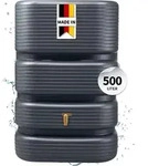 4rain Regentonne Wandtank Quadro 500 L graphitgrau - Grau