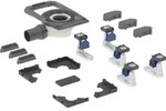 Geberit Duschwannenablauf, f&uuml;r CleanFloor30, mit 5 F&uuml;&szlig;en, DN50, 50mm Sperrwasser,