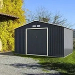 COSTWAY 340x255x210cm Ger&auml;tehaus Metall, 8.08 m2 Ger&auml;teschuppen abschlie&szlig;bar...