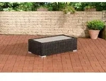 CLP Polyrattan Lounge Tisch Madeira 110 x 60 schwarz - Schwarz
