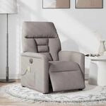vidaXL Massagesessel Elektrisch Taupe Stoff