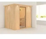Karibu Sauna Innensauna Bodin Fronteinstieg ohne Zubeh&ouml;r 210x165x202 cm mit