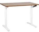 BELIANI Schreibtisch Braun/Wei&szlig; Melamin 120x72 cm Manuell H&ouml;henverstellbar